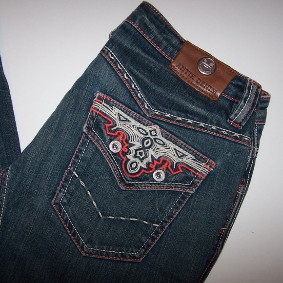 Antik Denim Stretch Distressed Jeans Size 28 - Picture 2 of 5